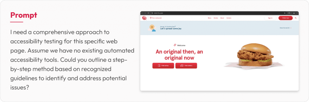 AI in software testing prompt