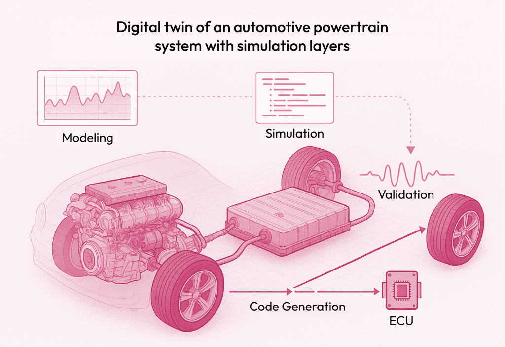 Simulation layers in the development of automotive powertrain systems