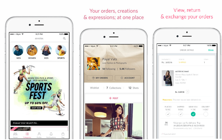 Myntra exemplifies how an online shopping portal on mobile be like Myntra exemplifies how an online shopping portal on mobile be like
