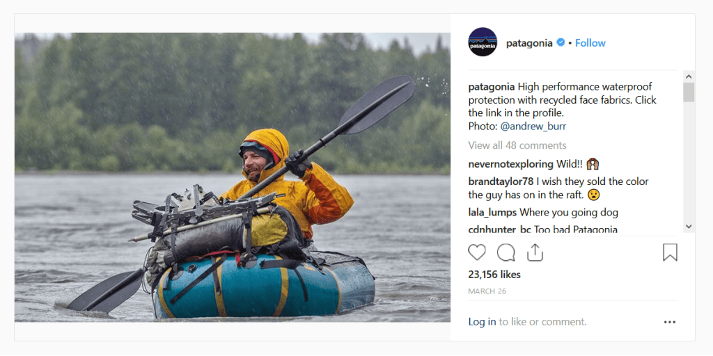 Patagonia’s Instagram Patagonia’s Instagram