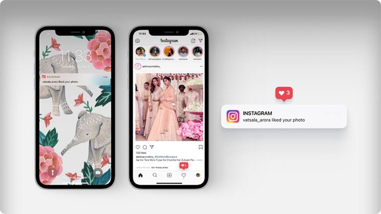 Origin of the notification Instagram notification