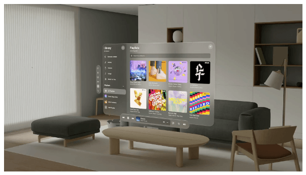 apple vision pro glass material design for spatial immersive experiences