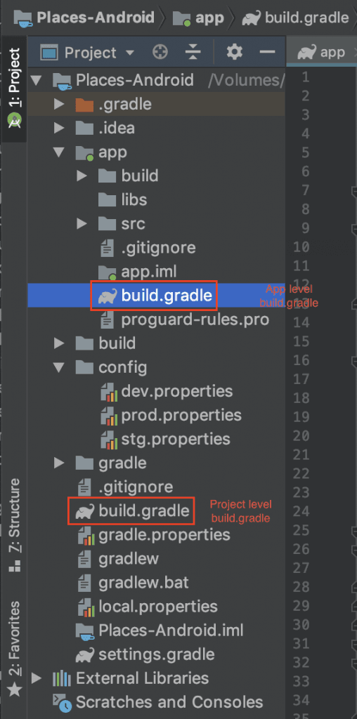 Let’s open the app (module) level build.gradle Let’s open the app (module) level build.gradle